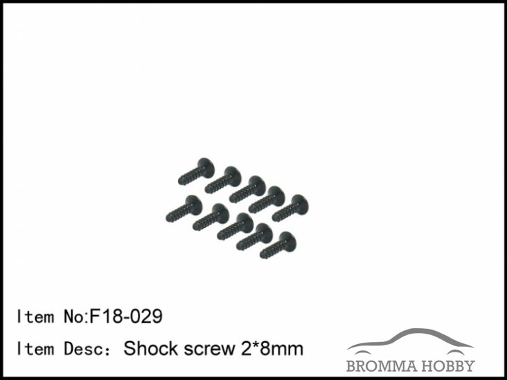 F18-029 Shock Screw 2 x 8mm - Klicka på bilden för att stänga