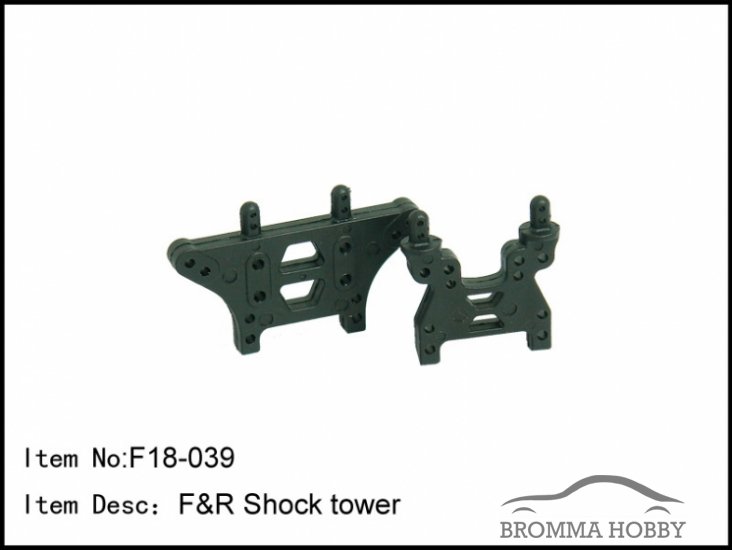 F18-039 Front & Rear Shock Tower - Klicka på bilden för att stänga