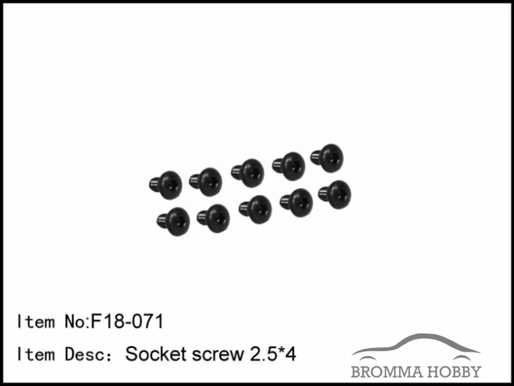 F18-071 Socket Screw - Klicka på bilden för att stänga