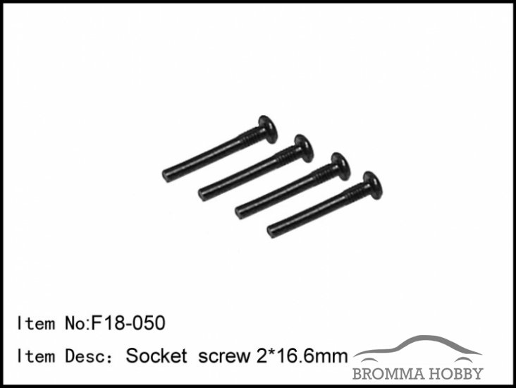 6-055 Socket Screw 2 x 16.6mm - Klicka på bilden för att stänga