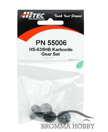 PN 55006 Hitec HS-635HB Karbonite Gear Set - Click Image to Close