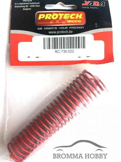 T30.022 SHOCK SPRING-REAR RED 1.6MM X 2 - Click Image to Close