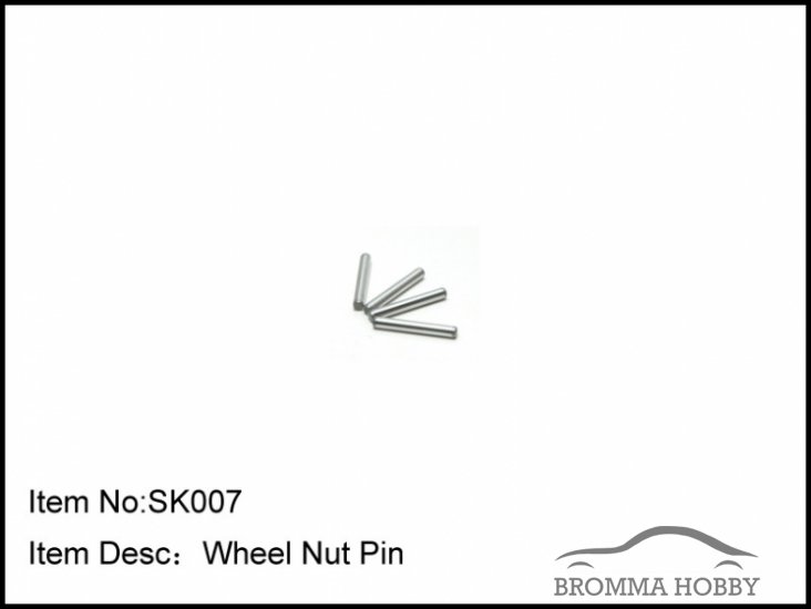SK007 WHEEL NUT PIN - Klicka på bilden för att stänga
