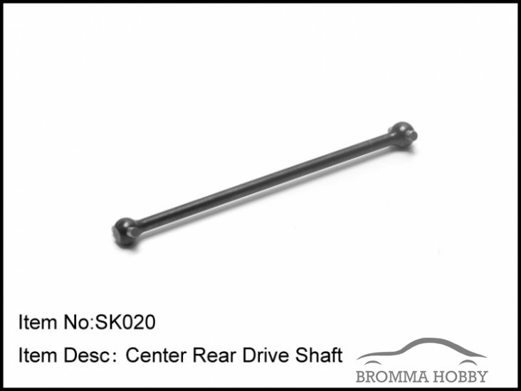 SK020 CENTER REAR DRIVE SHAFT - Click Image to Close