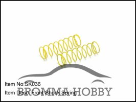 SK036 FRONT SHOCK SPRING 1.1MM YELLOW