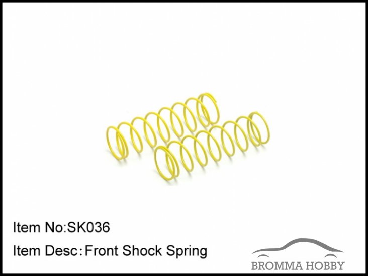SK036 FRONT SHOCK SPRING 1.1MM YELLOW - Click Image to Close