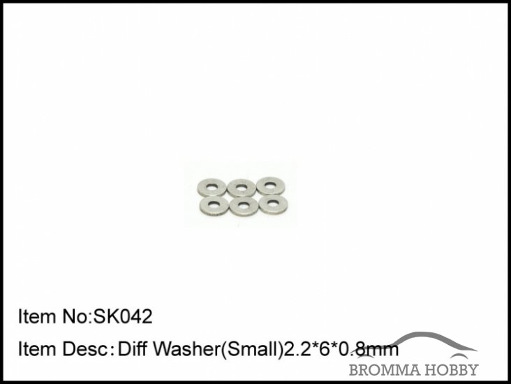 SK042 DIFF WASHER (SMALL) 2.2*6*0.8MM - Klicka på bilden för att stänga