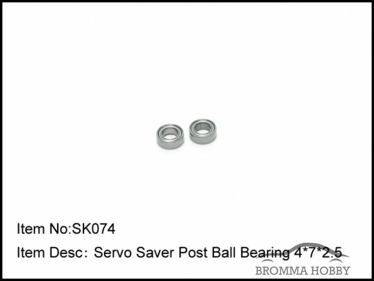 SK074 SERVO SAVER POST BALL BEARING 4*7*2.5 - Klicka på bilden för att stänga