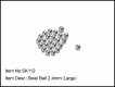SK112 STEEL BALL 2.4MM (LARGE)
