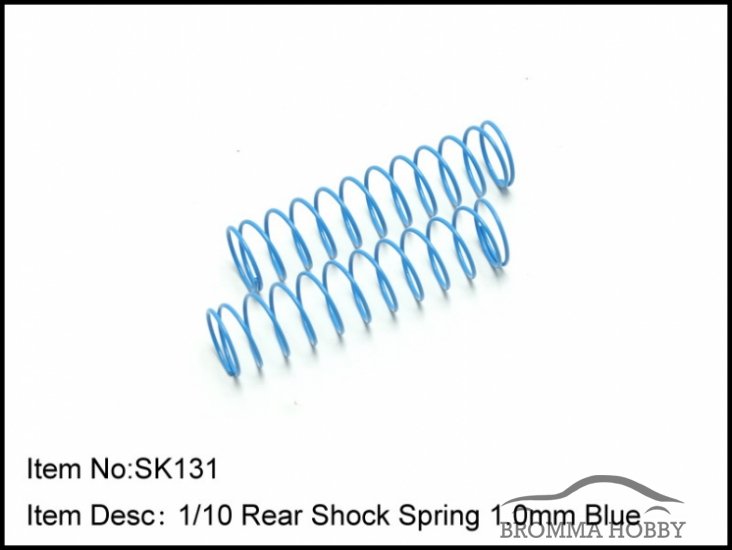 SK131 REAR SHOCK SPRING 1.0MM BLUE - Klicka på bilden för att stänga